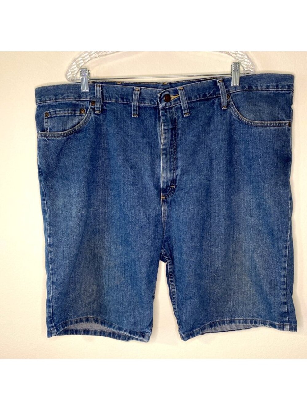 Wrangler Relaxed Fit Denim Shorts Mens Size 46 Blue Jean Shorts 100% Cotton